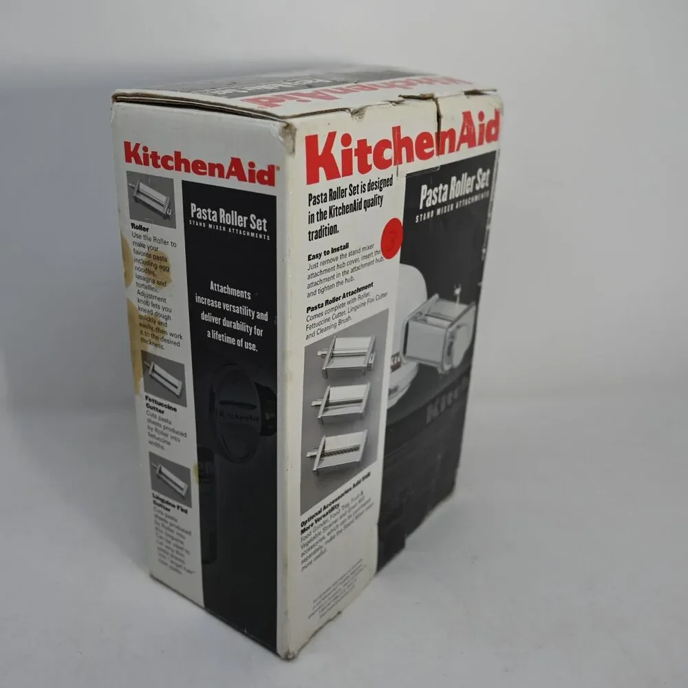 KitchenAid KPRA Pasta Roller Set Fettuccine Linguine Attachments Italy